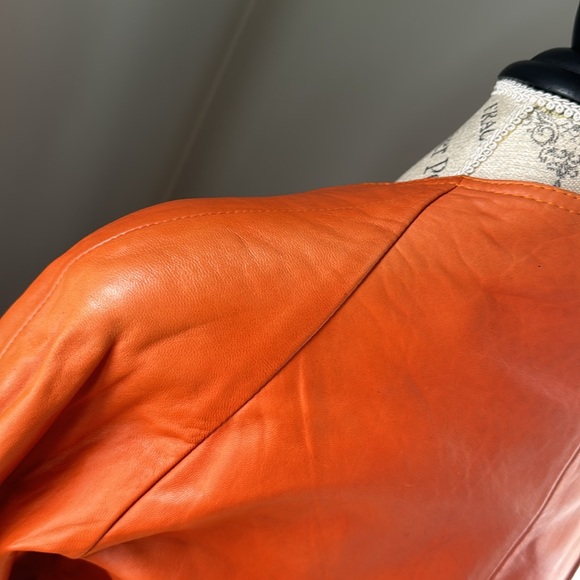 Vintage Sema burnt orange leather suit size 40 - Picture 8 of 16